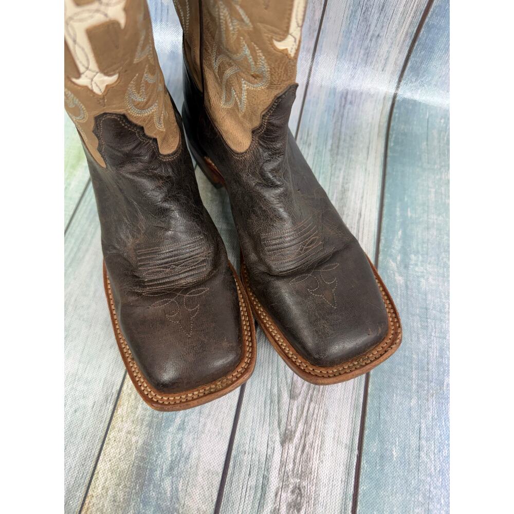 Tony Lama San Saba Francita Western Cowboy Boots Cross Inlay Women's Size 9.5 - Picture 2 of 8